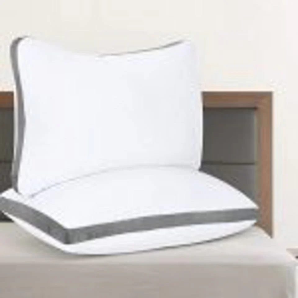 NEW Queen Size 2-Pack Gusseted Quilted Pillows for All Sleep Positions - 615QTP - Image 5
