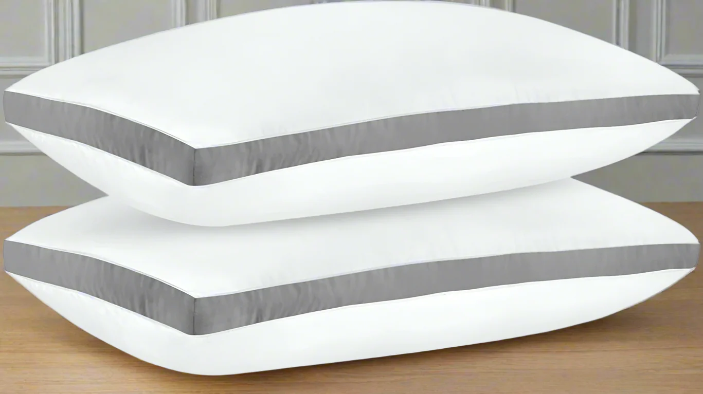 NEW Queen Size 2-Pack Gusseted Quilted Pillows for All Sleep Positions - 615QTP - Image 8