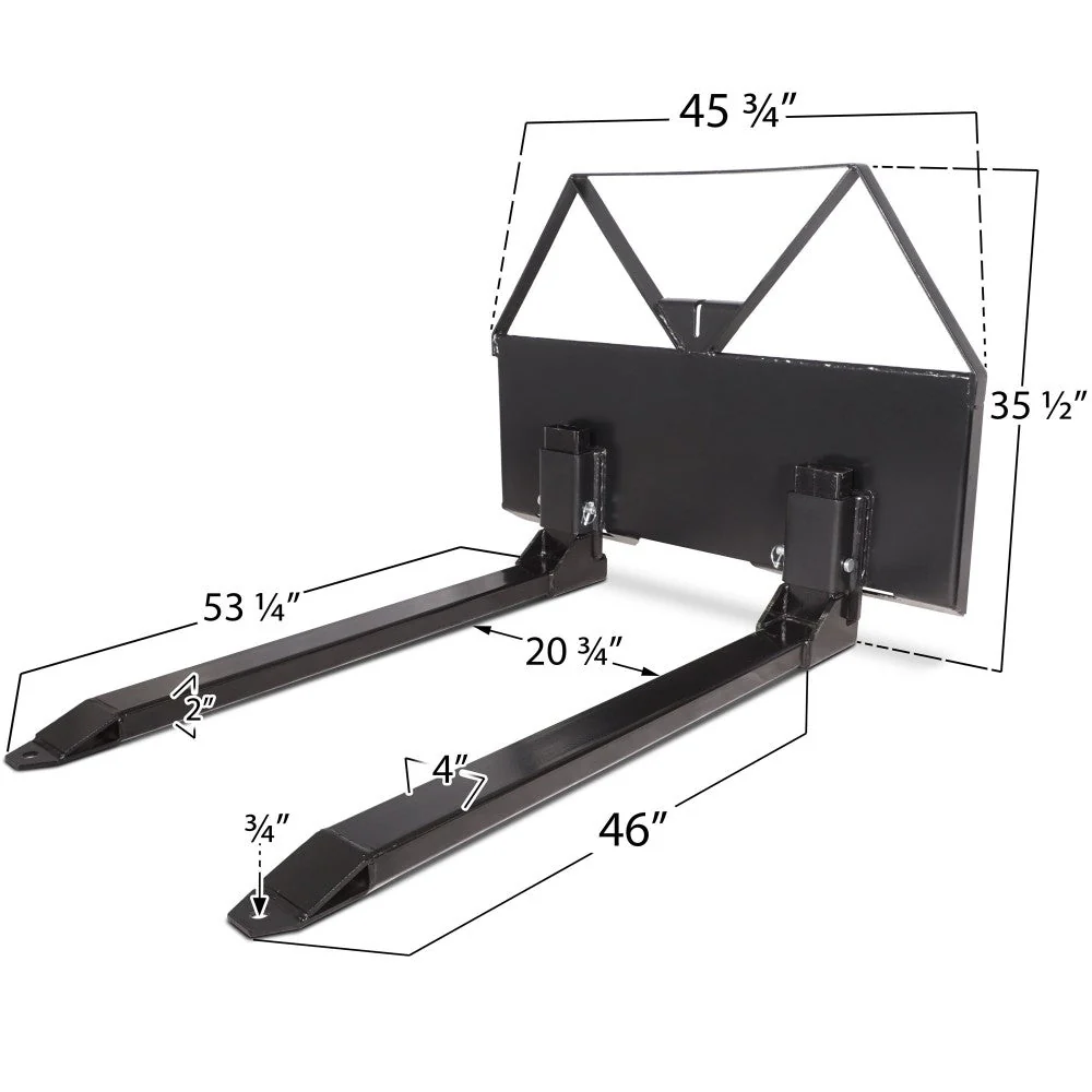 Quick Attach Skid Steer Pallet Fork Attachment – 2,600 lb Capacity – Universal Mount – Heavy-Duty Forklift Frame - Image 6