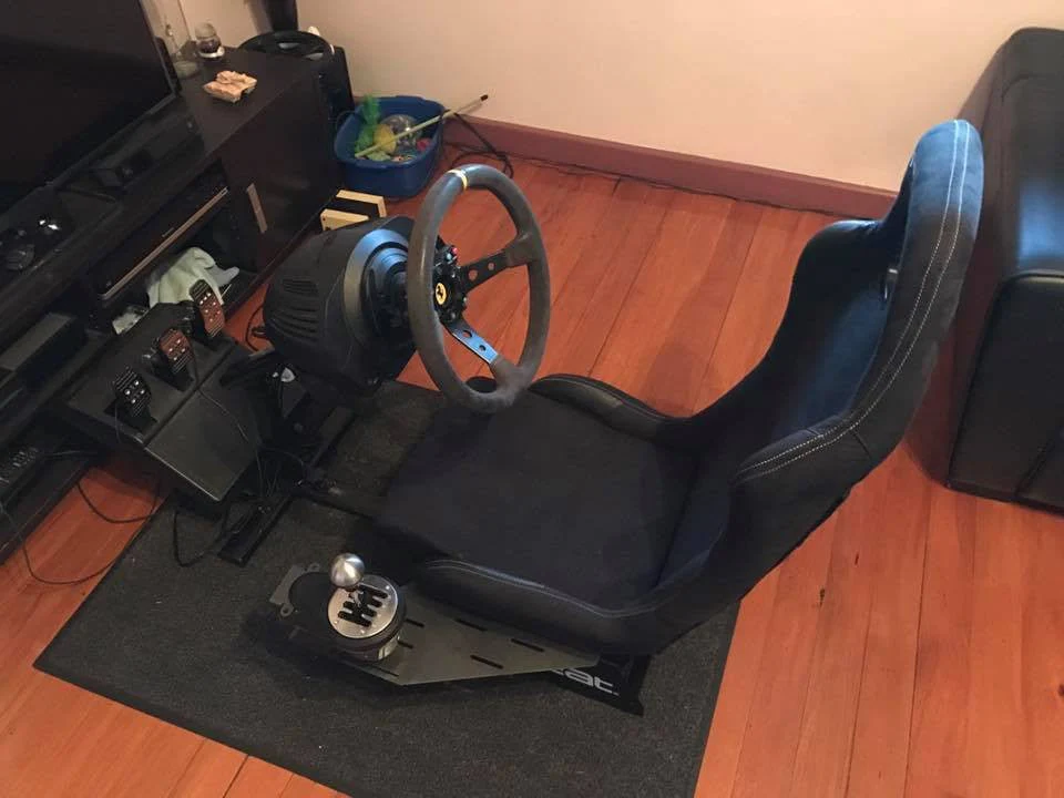 Racing Simulator Seat Black GY013 – Foldable Adjustable Gaming Chair for PC & Consoles - Image 5