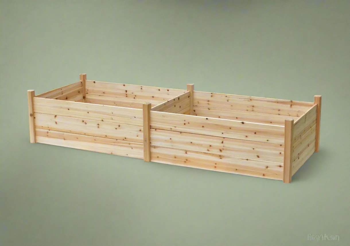 Large Wooden Raised Garden Bed 34" x 95" x 19" – Deep Outdoor Planter Box for Vegetables & Flowers - Image 2