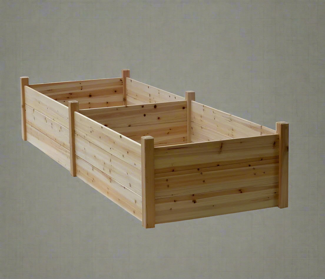 Large Wooden Raised Garden Bed 34" x 95" x 19" – Deep Outdoor Planter Box for Vegetables & Flowers - Image 4