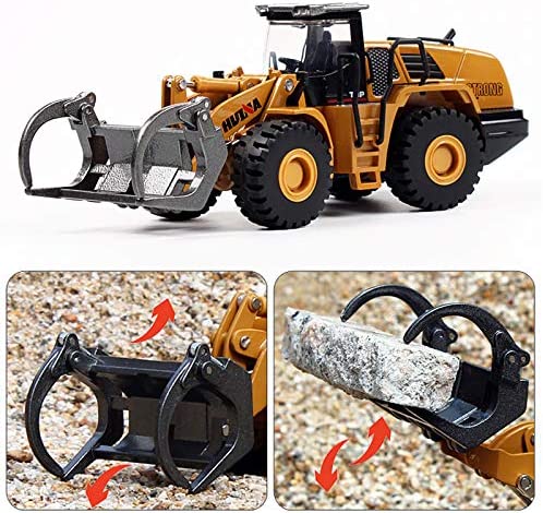 1:50 Diecast Construction Vehicle Toys Forklift Backhoe Bulldozer Crane Excavator Loader - Image 10