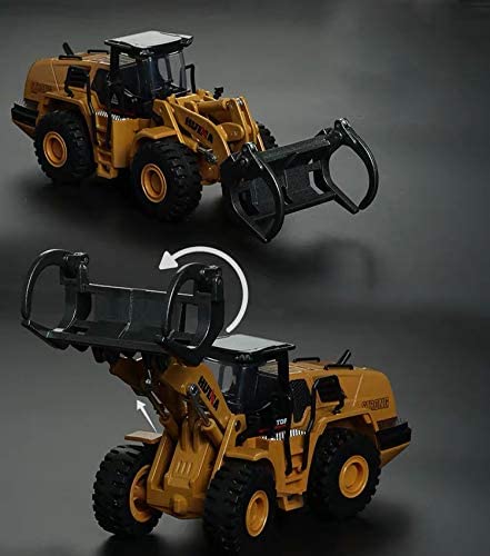 1:50 Diecast Construction Vehicle Toys Forklift Backhoe Bulldozer Crane Excavator Loader - Image 12