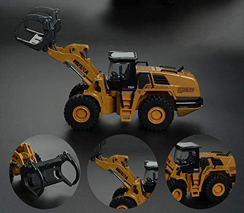 1:50 Diecast Construction Vehicle Toys Forklift Backhoe Bulldozer Crane Excavator Loader - Image 14