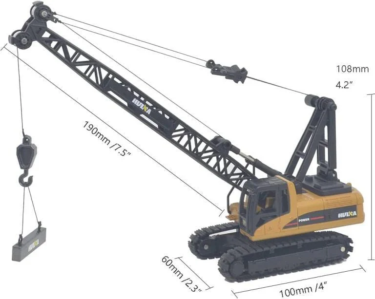 1:50 Diecast Construction Vehicle Toys Forklift Backhoe Bulldozer Crane Excavator Loader - Image 19