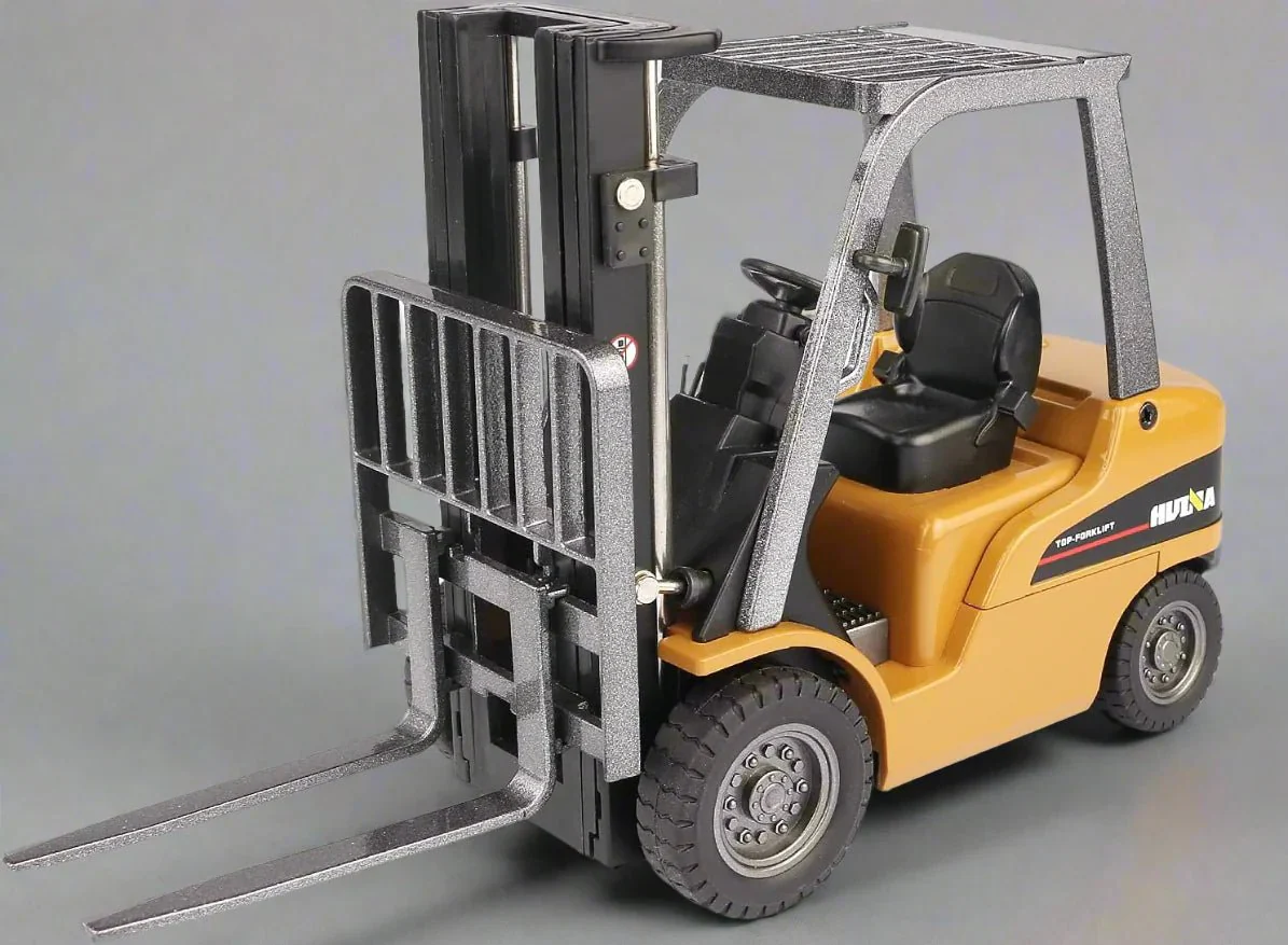 1:50 Diecast Construction Vehicle Toys Forklift Backhoe Bulldozer Crane Excavator Loader - Image 2