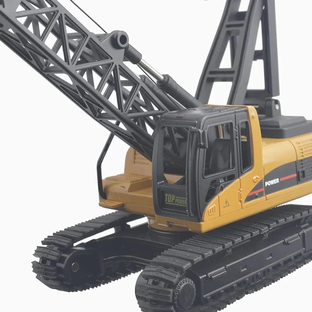 1:50 Diecast Construction Vehicle Toys Forklift Backhoe Bulldozer Crane Excavator Loader - Image 20