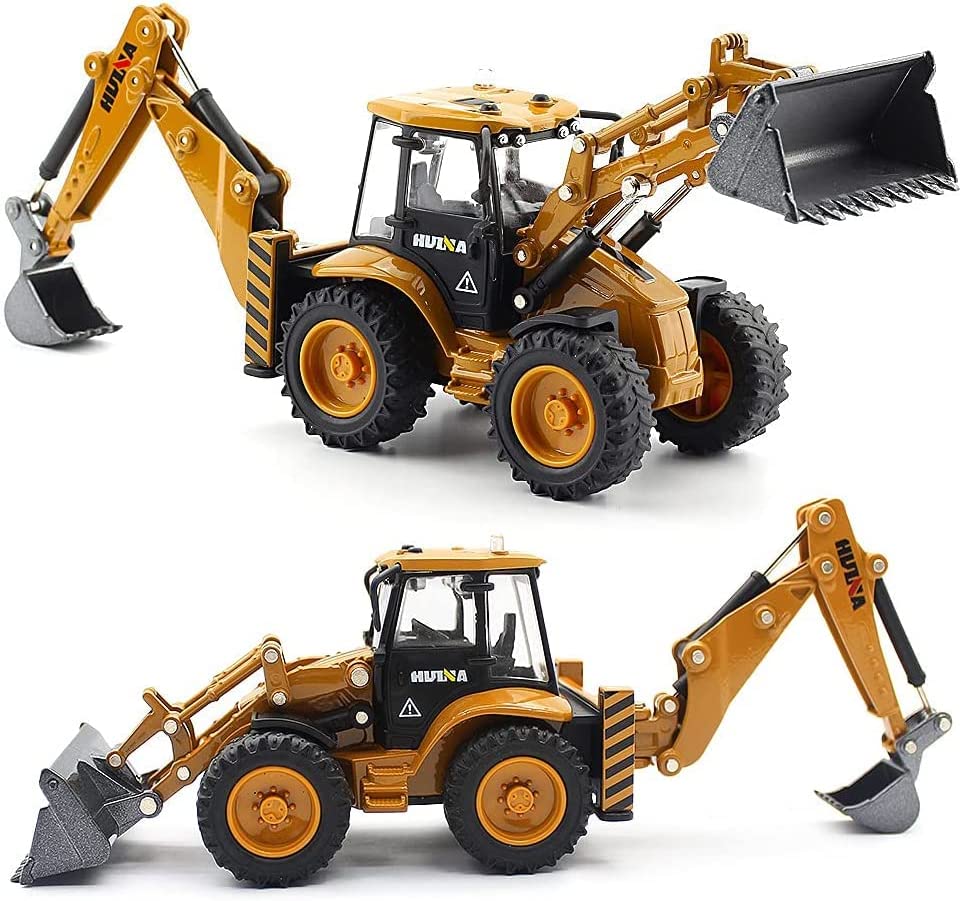 1:50 Diecast Construction Vehicle Toys Forklift Backhoe Bulldozer Crane Excavator Loader - Image 26