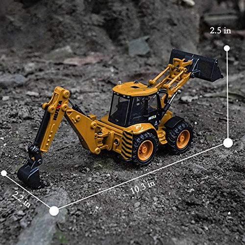 1:50 Diecast Construction Vehicle Toys Forklift Backhoe Bulldozer Crane Excavator Loader - Image 28