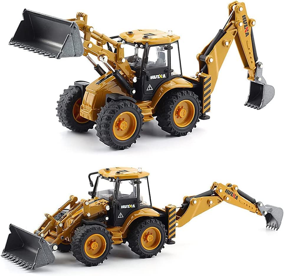1:50 Diecast Construction Vehicle Toys Forklift Backhoe Bulldozer Crane Excavator Loader - Image 29