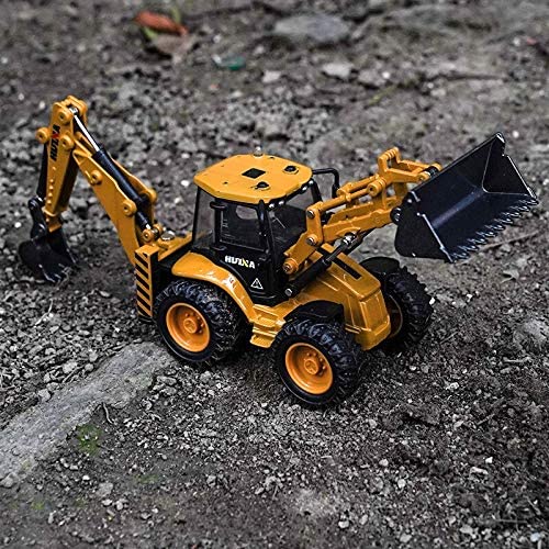 1:50 Diecast Construction Vehicle Toys Forklift Backhoe Bulldozer Crane Excavator Loader - Image 30