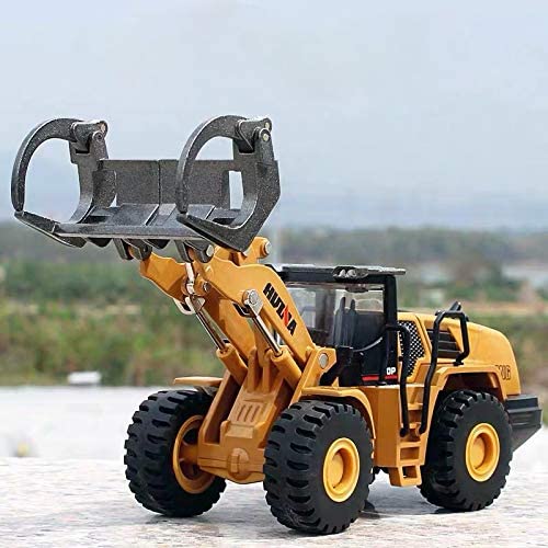 1:50 Diecast Construction Vehicle Toys Forklift Backhoe Bulldozer Crane Excavator Loader - Image 7