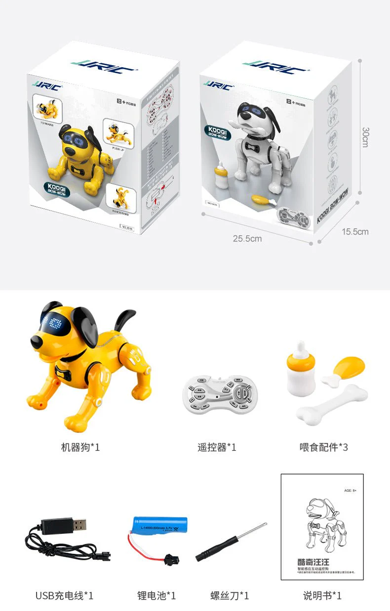 RC Robot Dog Toy with Music – Remote Control Smart Puppy w/ Battery & USB Charger EPT770120