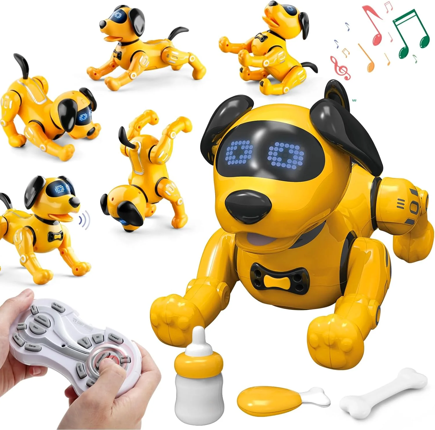 RC Robot Dog Toy with Music – Remote Control Smart Puppy w/ Battery & USB Charger EPT770120 - Image 3