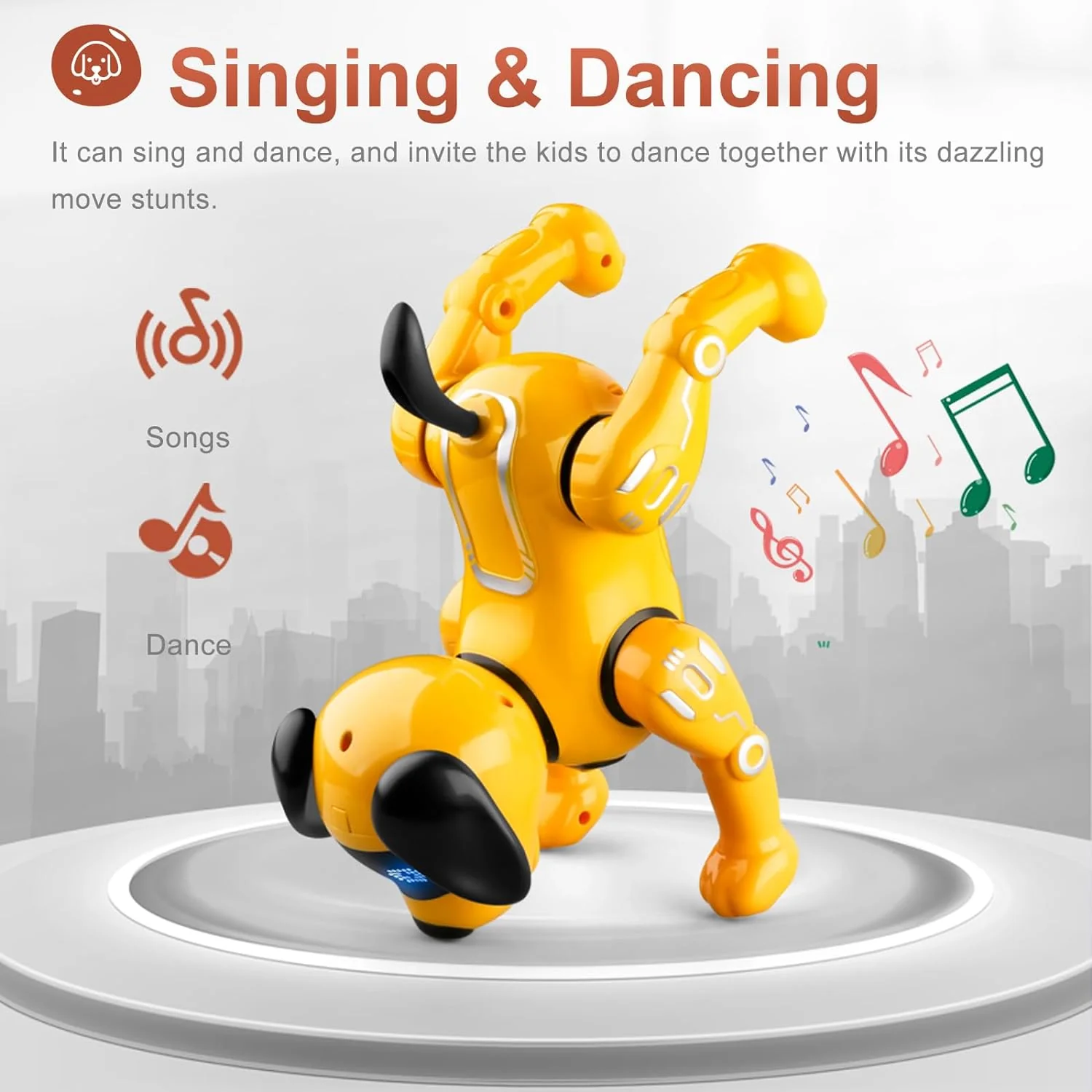 RC Robot Dog Toy with Music – Remote Control Smart Puppy w/ Battery & USB Charger EPT770120 - Image 4