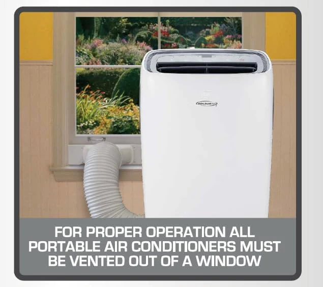 RCA Air 12,000 BTU Portable Air Conditioner with Dehumidifier and Heat Operating Modes, Includes Remote Control and Exhaust Hose Window Kit - Image 4