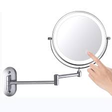 Rechargeable 8" Double-Sided LED Vanity Makeup Mirror | 1X/10X Magnification, 360° Rotation 16813 - Image 3