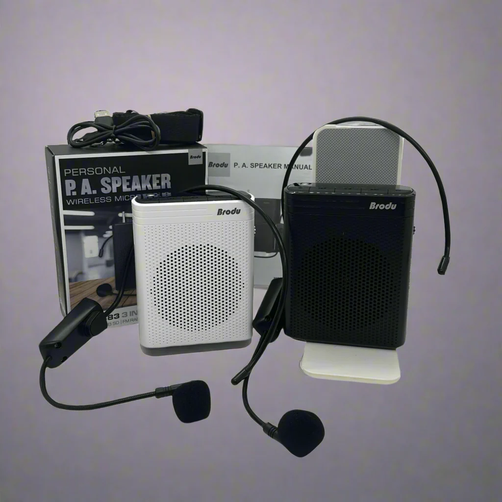 Rechargeable Bluetooth Wireless PA Speaker with Mic & Belt Clip | USB/TF/FM Playback – BTS1383
