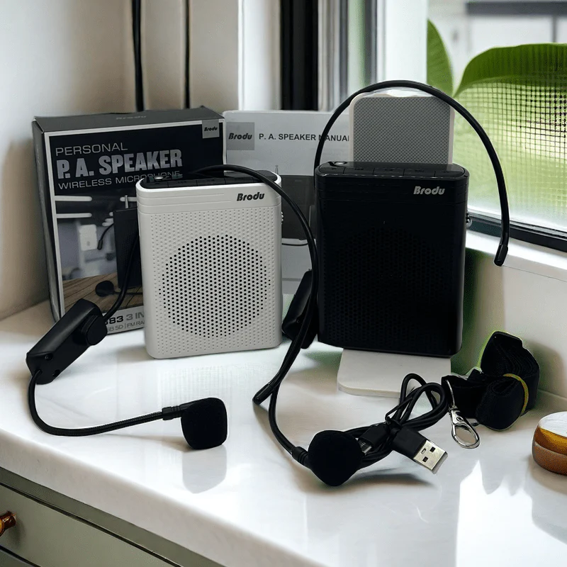 Rechargeable Bluetooth Wireless PA Speaker with Mic & Belt Clip | USB/TF/FM Playback – BTS1383 - Image 2