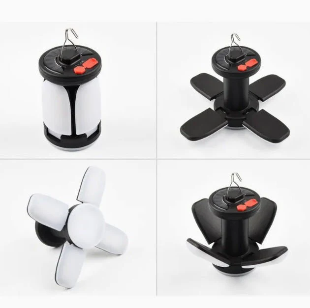 Rechargeable Camping Lantern 60 LED Foldable Solar & USB Emergency Tent Light with 7 Modes 5821H - Image 2