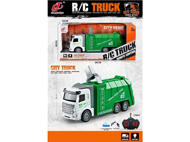 Remote Control Garbage Truck Toy 4-Channel Sanitation RC Vehicle CPS343050