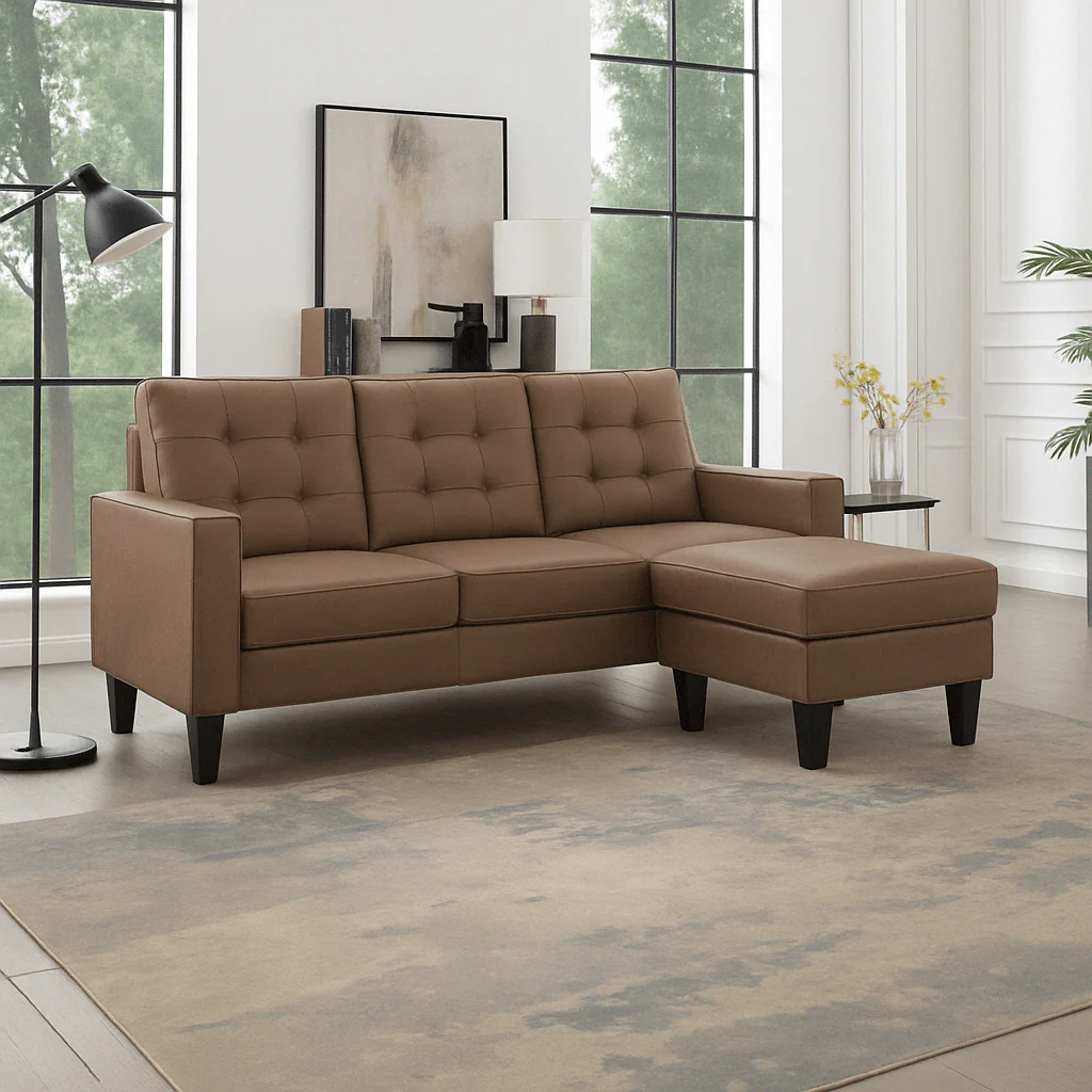3-Seater Reversible L-Shaped Sectional Sofa Lounger – Modern Compact Couch BT1709 - Image 3