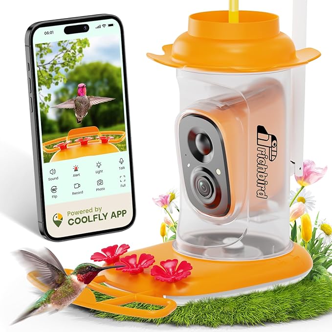 RichBird Smart Hummingbird Feeder with Camera Solar Powered AI Bird Feeder - Image 2