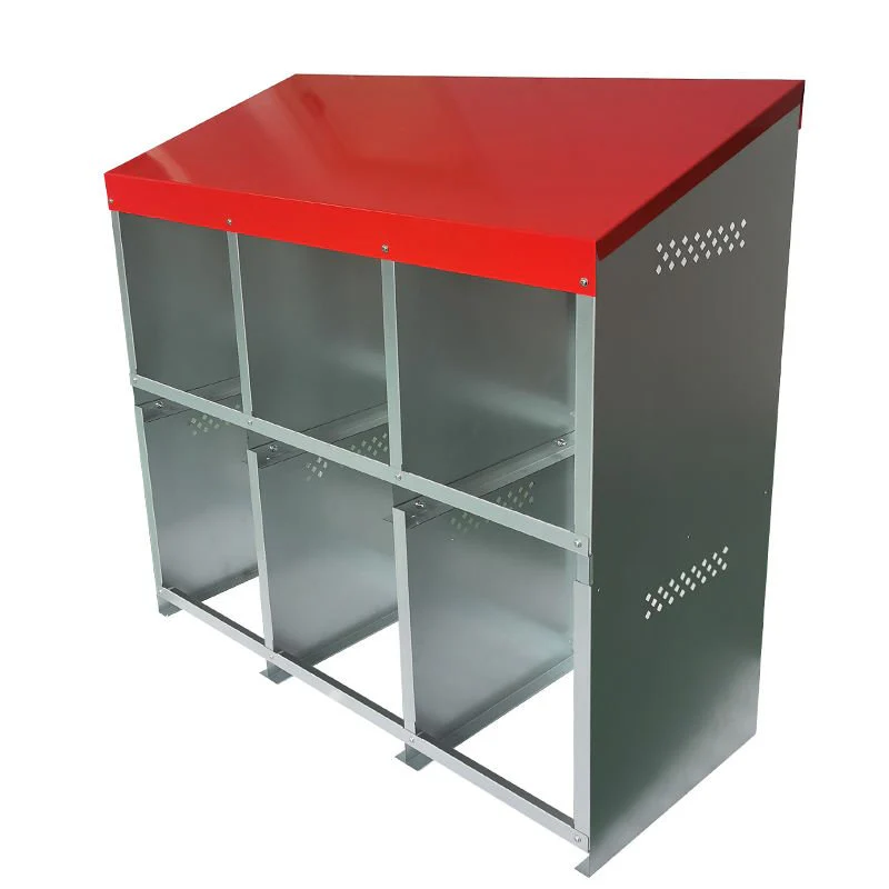 Roll-Out Chicken Nesting Box for Hens – Metal Laying Nest with Removable Trays (3 or 6 Compartments) - Image 10