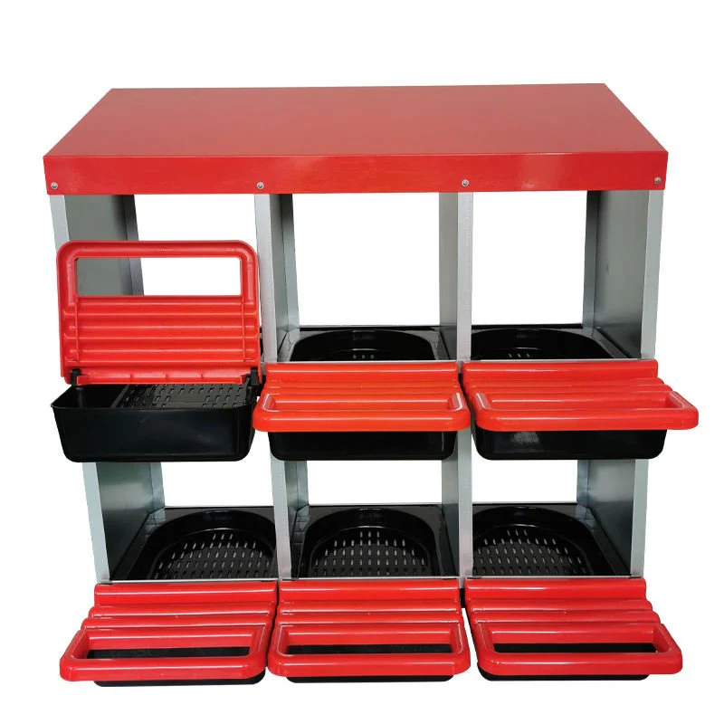 Roll-Out Chicken Nesting Box for Hens – Metal Laying Nest with Removable Trays (3 or 6 Compartments) - Image 13