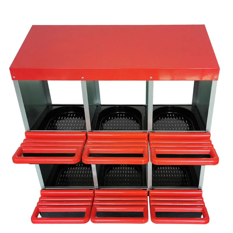 Roll-Out Chicken Nesting Box for Hens – Metal Laying Nest with Removable Trays (3 or 6 Compartments) - Image 9