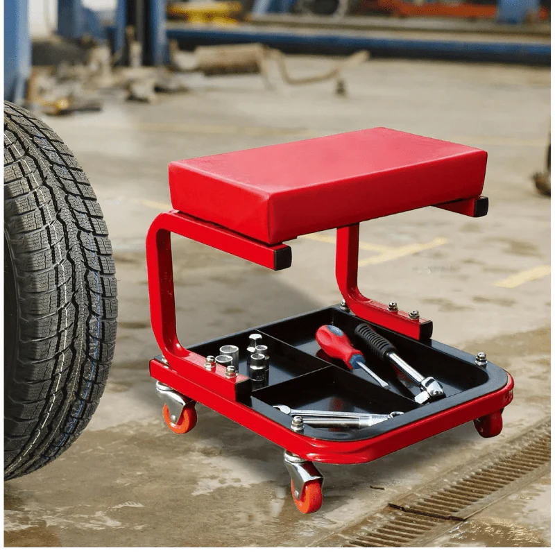 Rolling Garage Seat with Under-Tray Storage LD18011 - Image 5