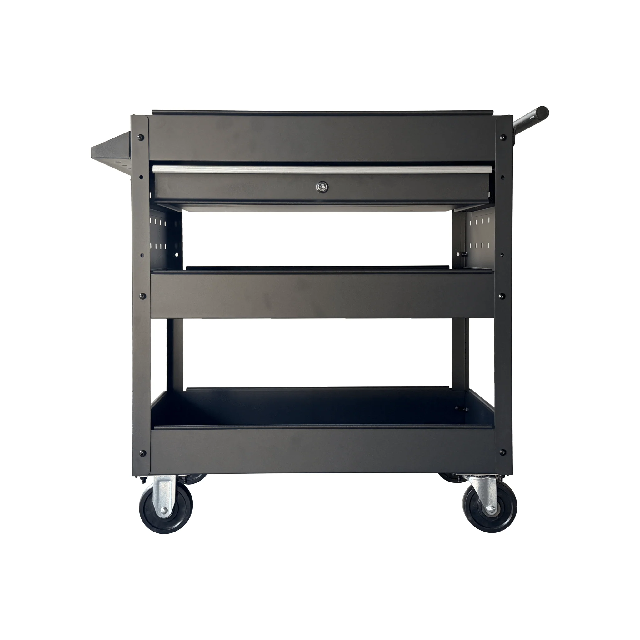 Rolling Garage Tool Cabinet with Trays and Drawer Heavy Duty Steel Service Cart with Casters