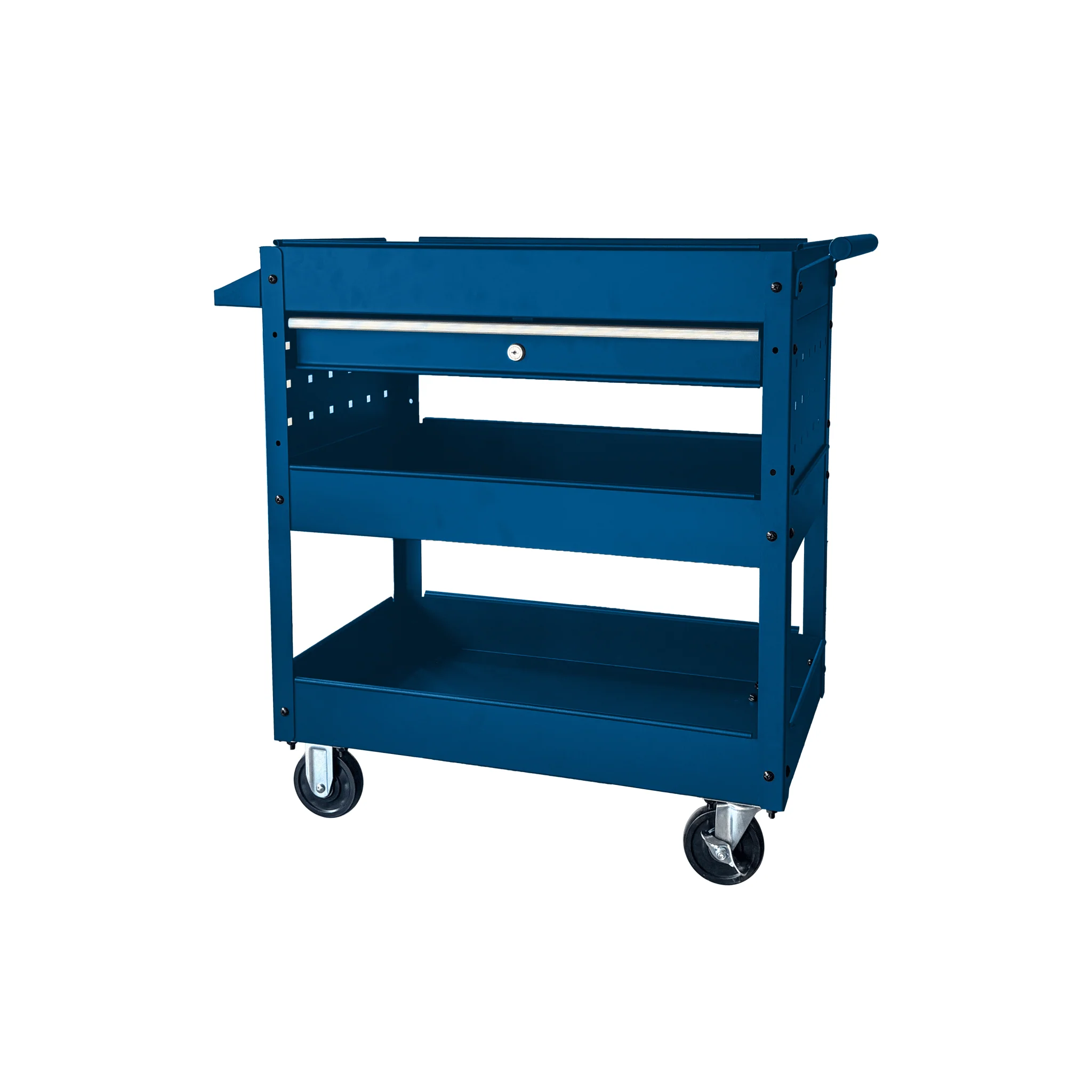 Rolling Garage Tool Cabinet with Trays and Drawer Heavy Duty Steel Service Cart with Casters - Image 5