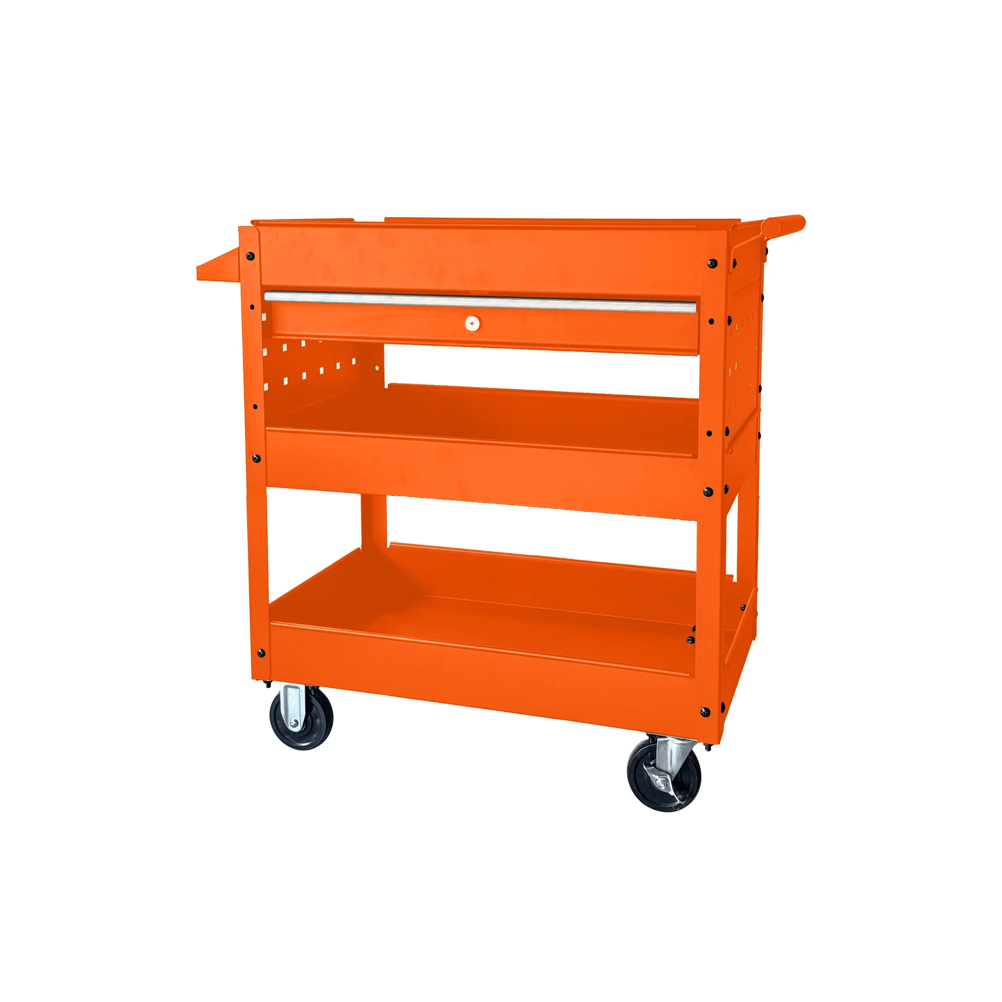 Rolling Garage Tool Cabinet with Trays and Drawer Heavy Duty Steel Service Cart with Casters - Image 6