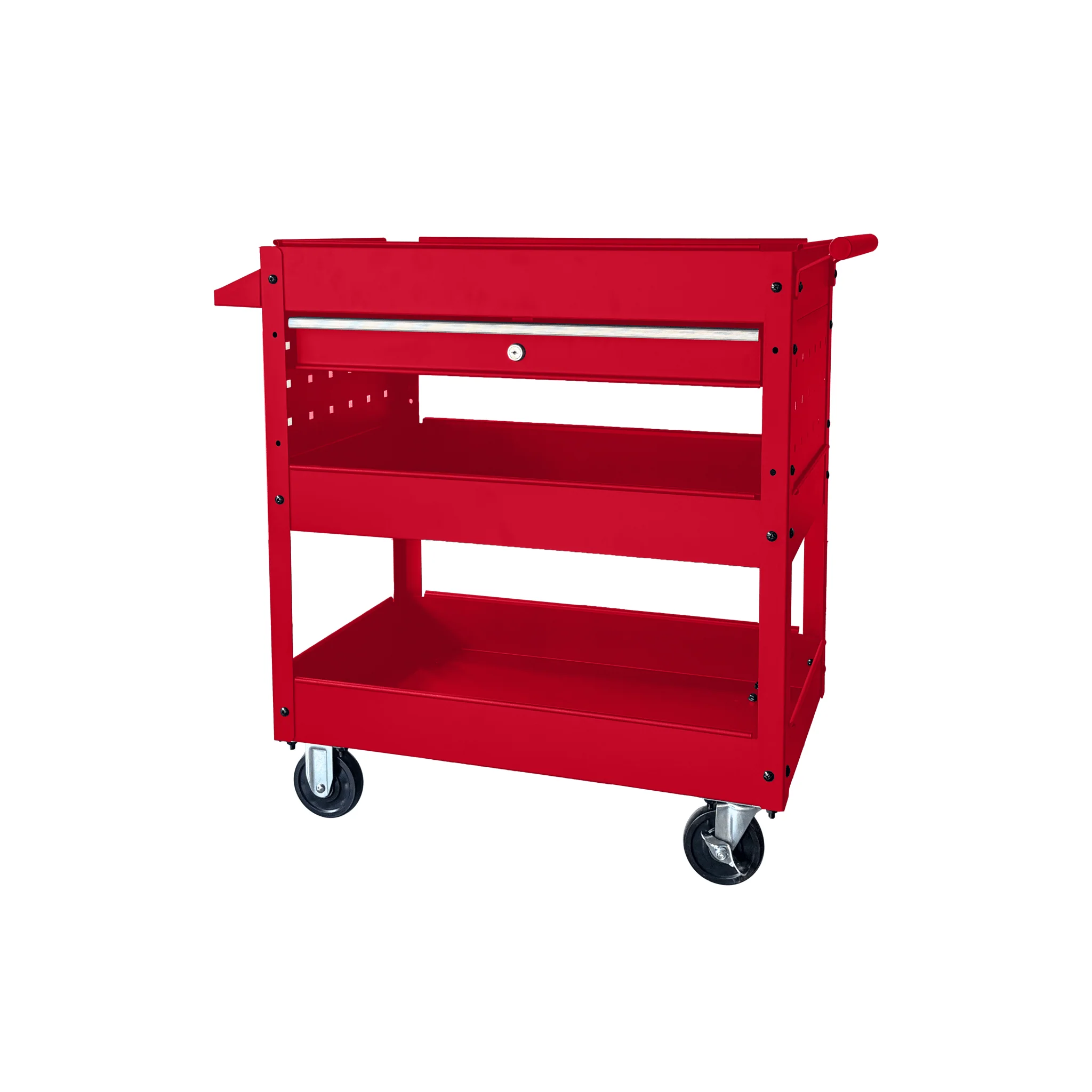 Rolling Garage Tool Cabinet with Trays and Drawer Heavy Duty Steel Service Cart with Casters - Image 7