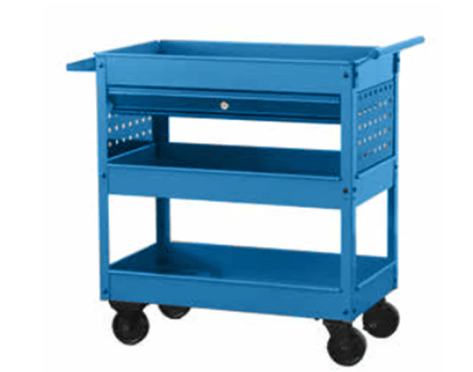 Rolling Garage Tool Cabinet with Trays and Drawer Heavy Duty Steel Service Cart with Casters - Image 8