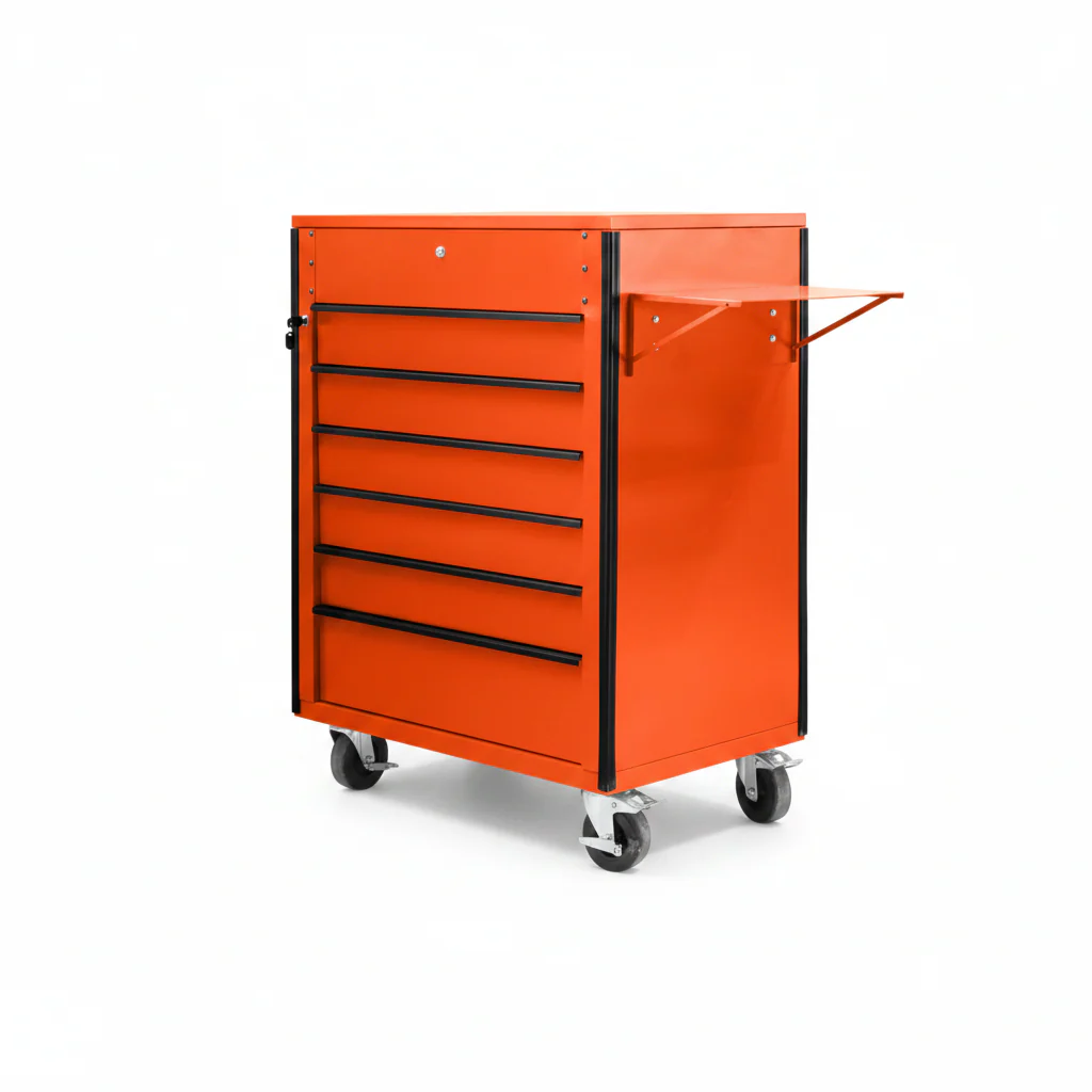 New 34" 6-Drawer Rolling Tool Bench & Service Cart – Heavy-Duty Steel, Power Strip, Locking Drawers - Image 6