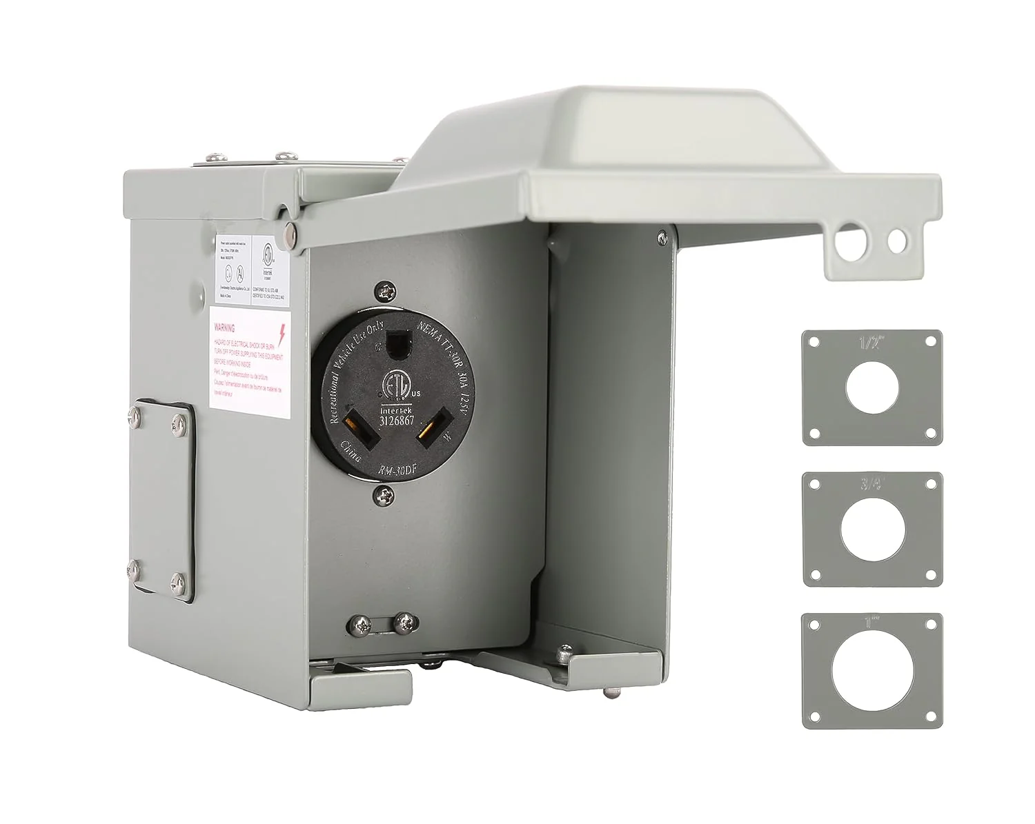 RV Power Outlet Box Weatherproof Outdoor Electrical Panel 30 Amp & 50 Amp RVEPOB - Image 7