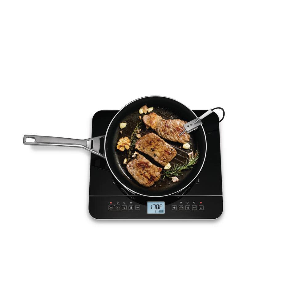 Salton Black Single Burner 7.4 in. Induction Cooktop Hot Plate with Temperature Probe - Image 4