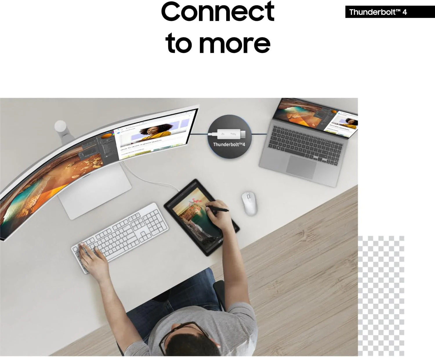 Samsung 34" ViewFinity S65TC Ultra-WQHD Curved Monitor | 100Hz, Thunderbolt 4, HDR10 – LS34C650TANXGO - Image 4