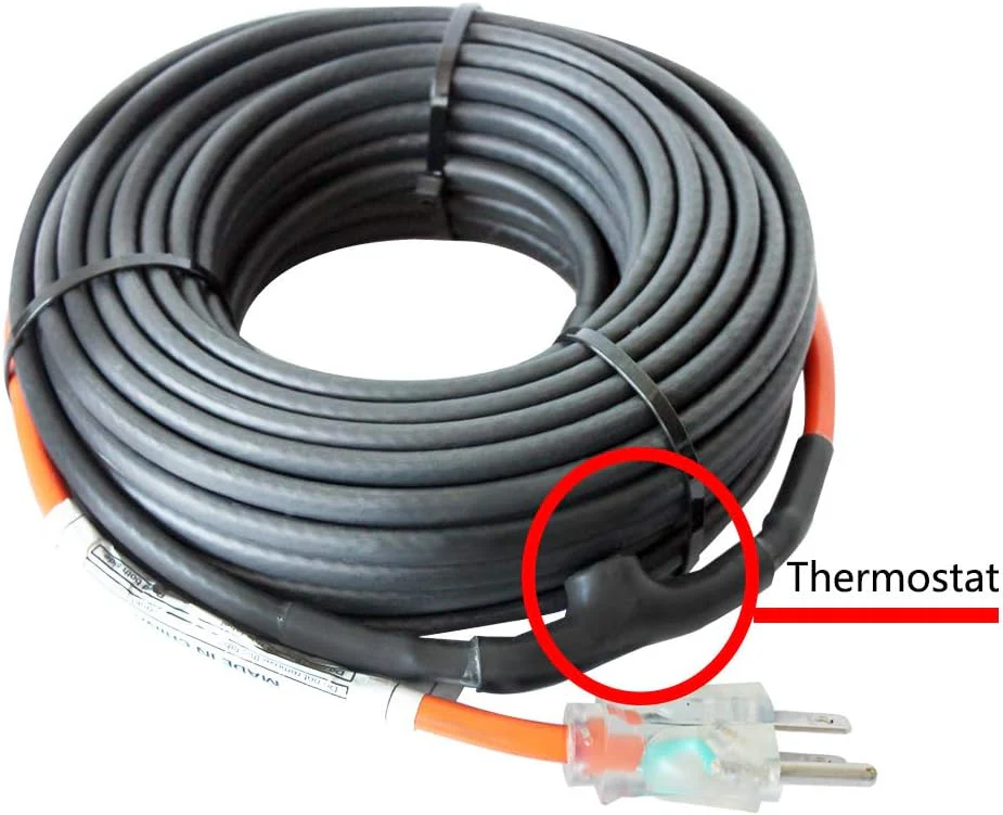 Self-Regulating Pipe Heating Cable with Thermostat – 60 FT & 100 FT Heat Tape, 120V - Image 3