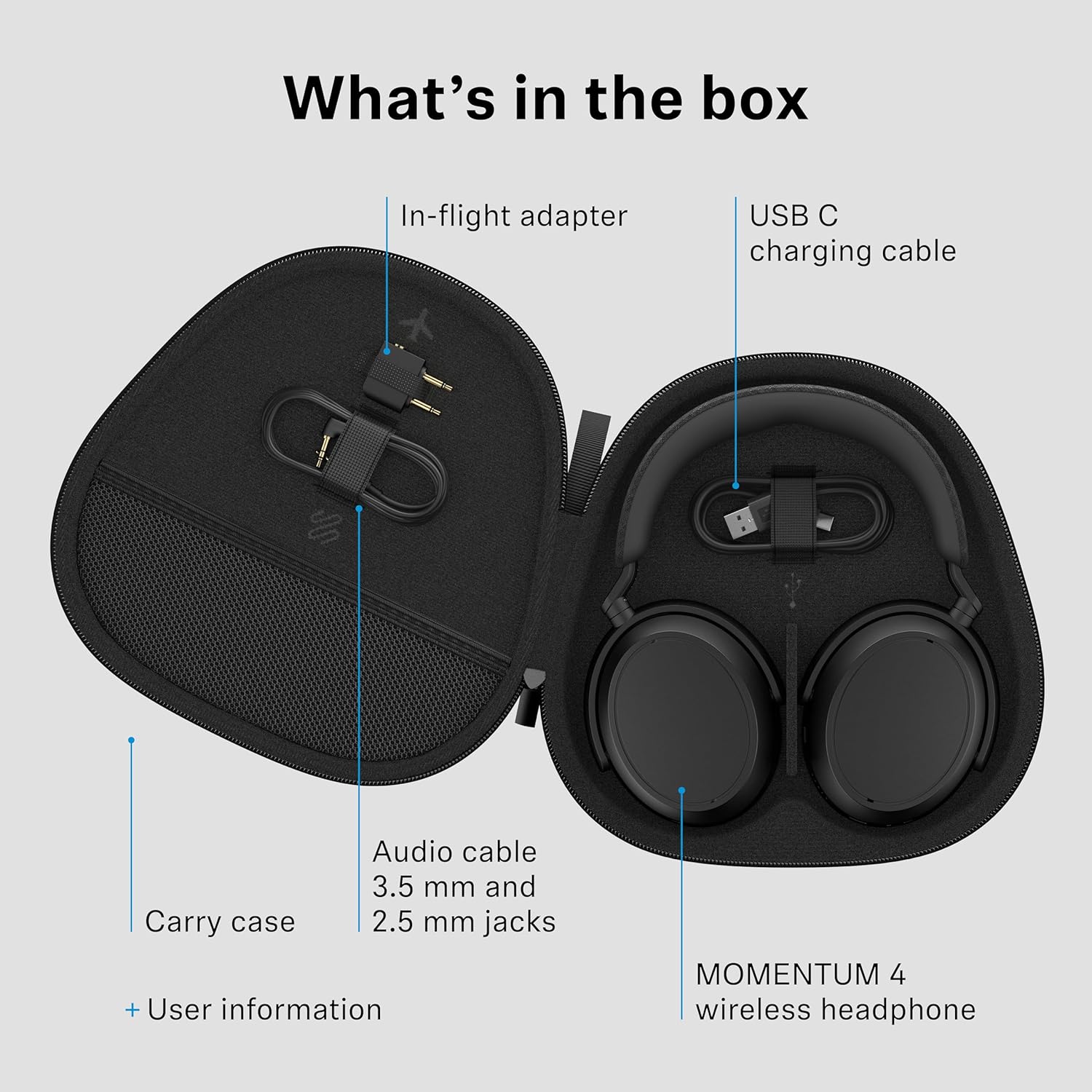 Sennheiser MOMENTUM 4 Wireless Over-Ear Noise Cancelling Bluetooth Headphones - Image 3