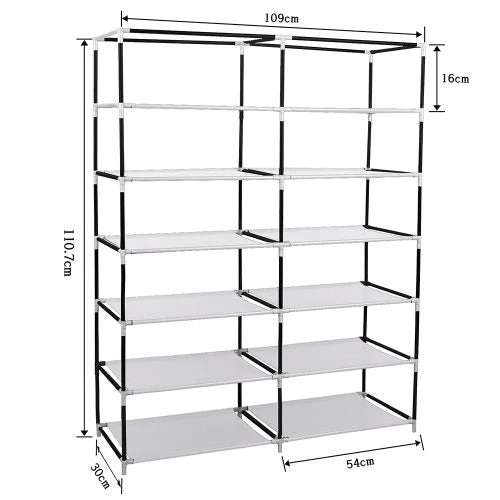 6-Shelf Shoe Rack Closet Organizer – Freestanding Storage Unit for Entryways & Bedrooms | AMSRD55 - Image 9