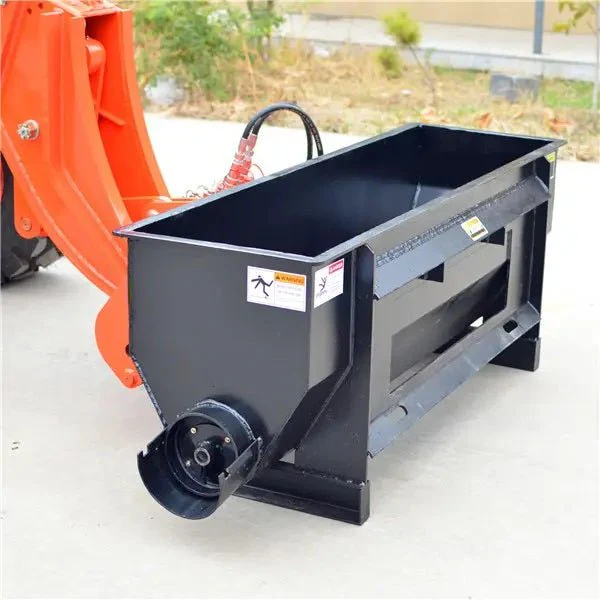 Side Dumping Concrete Auger Mixer Bucket for Skid Steer – 129623