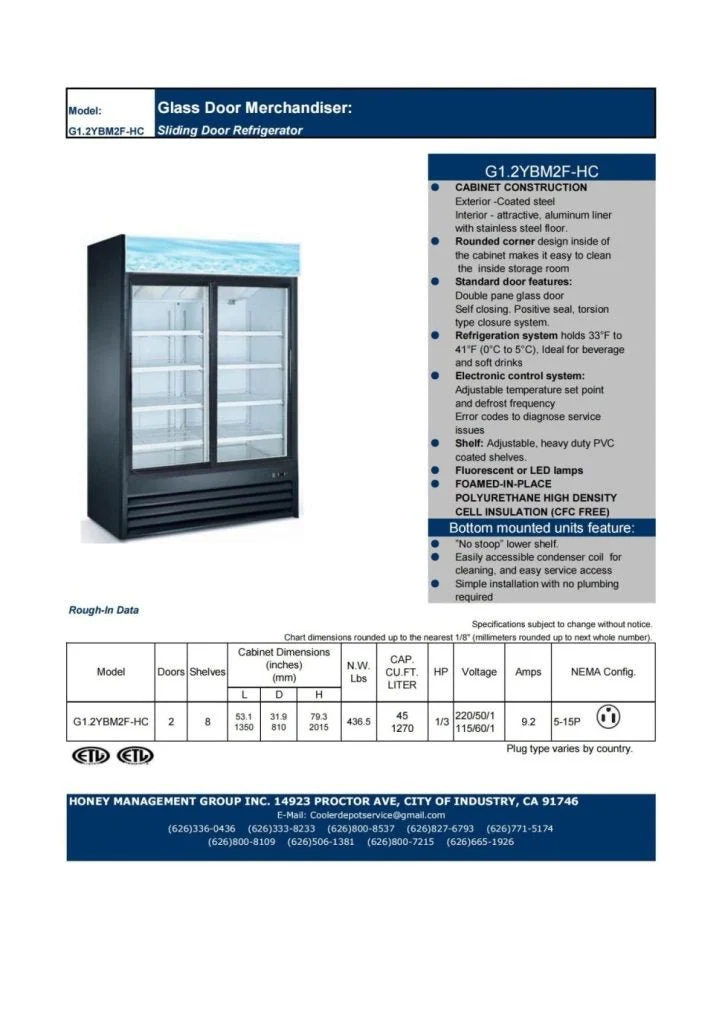 Siebel Commercial Display Refrigerator | Black Merchandise Fridge – G258BMF - Image 14