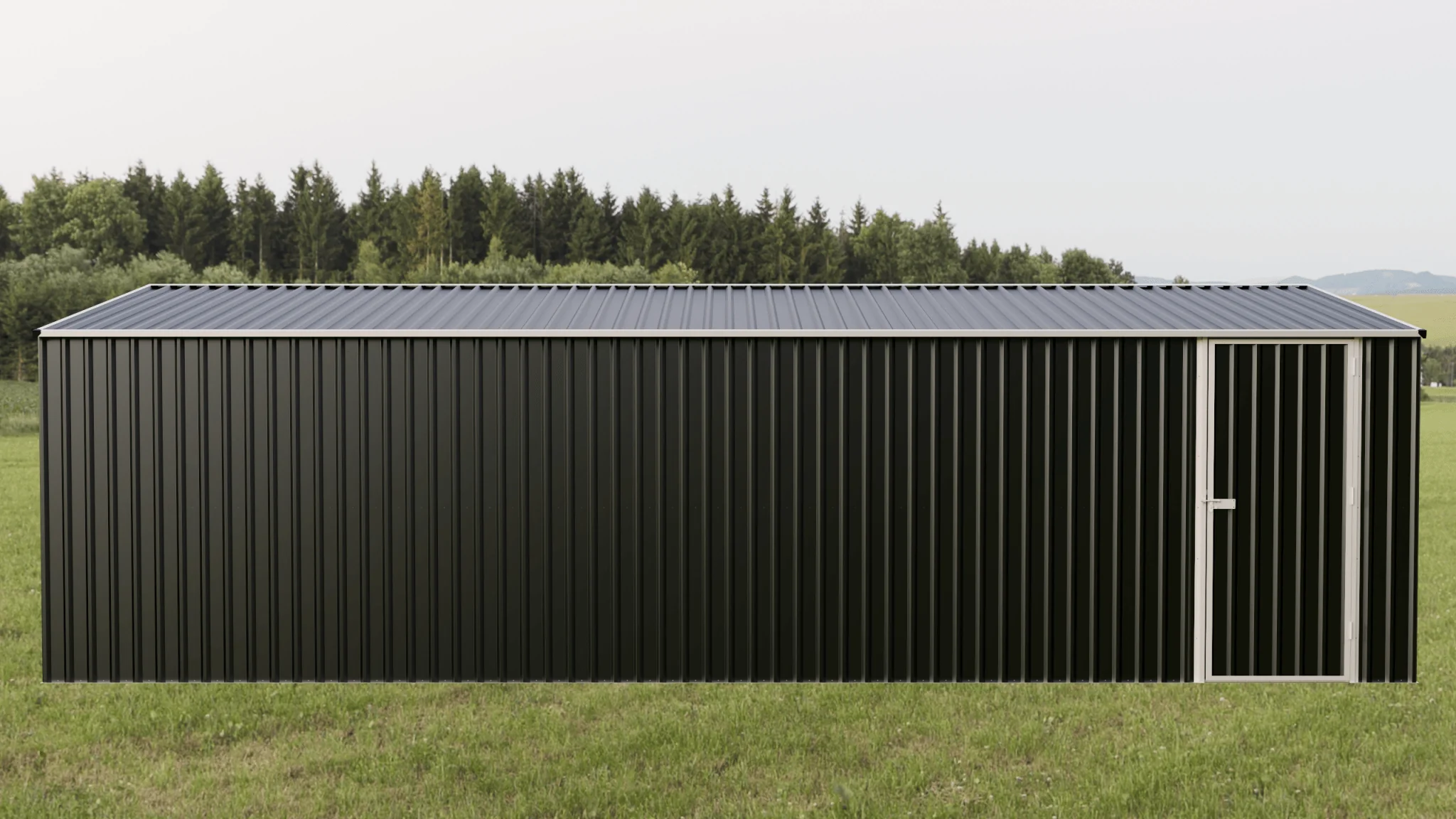 Single Steel Garage Building with Double Swing Doors 14 × 27 ft – GA1427 - Image 4