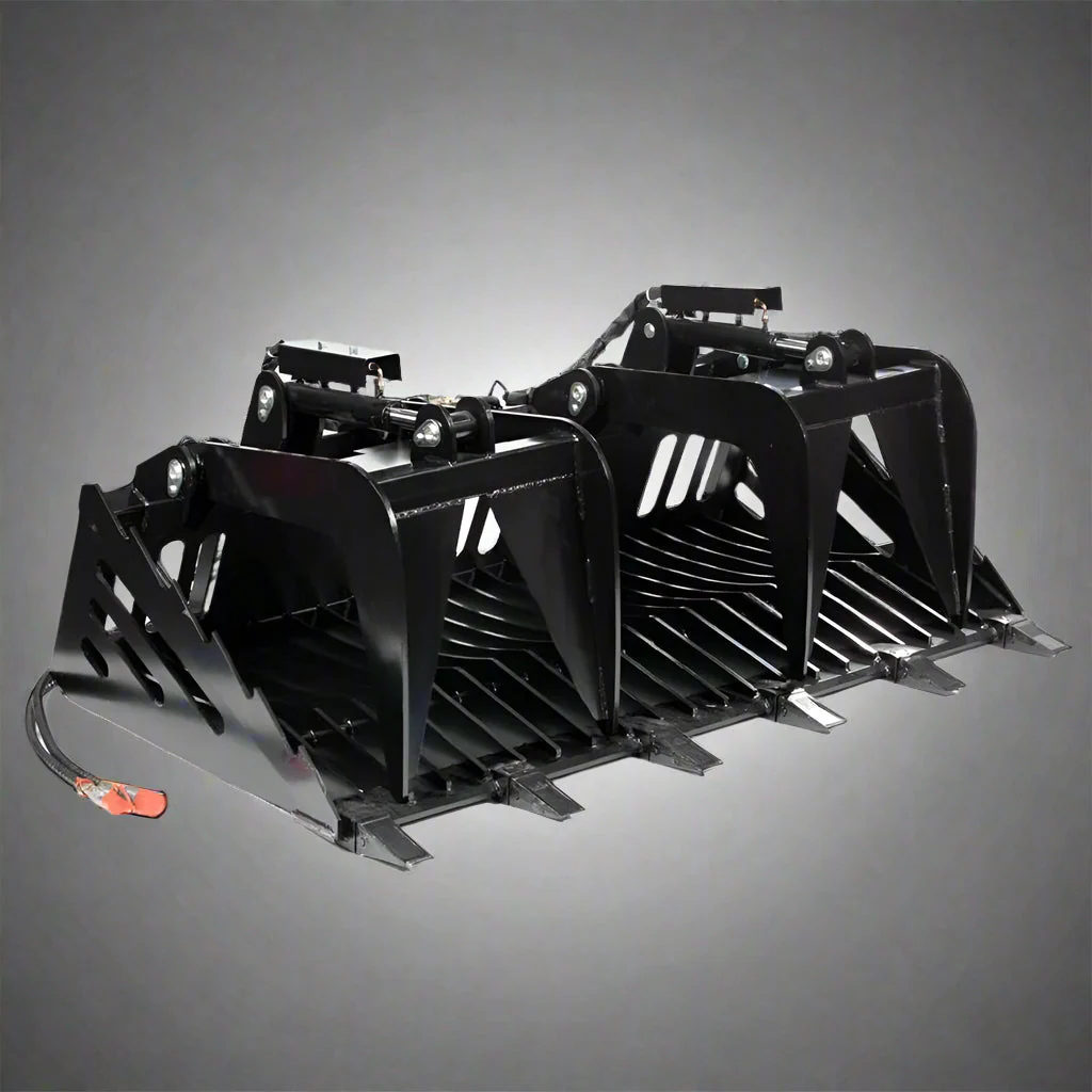 Heavy-Duty Fine Grade Skeleton Rock Bucket Grapple | Skid Steer Attachment for Precision Sorting - Image 2