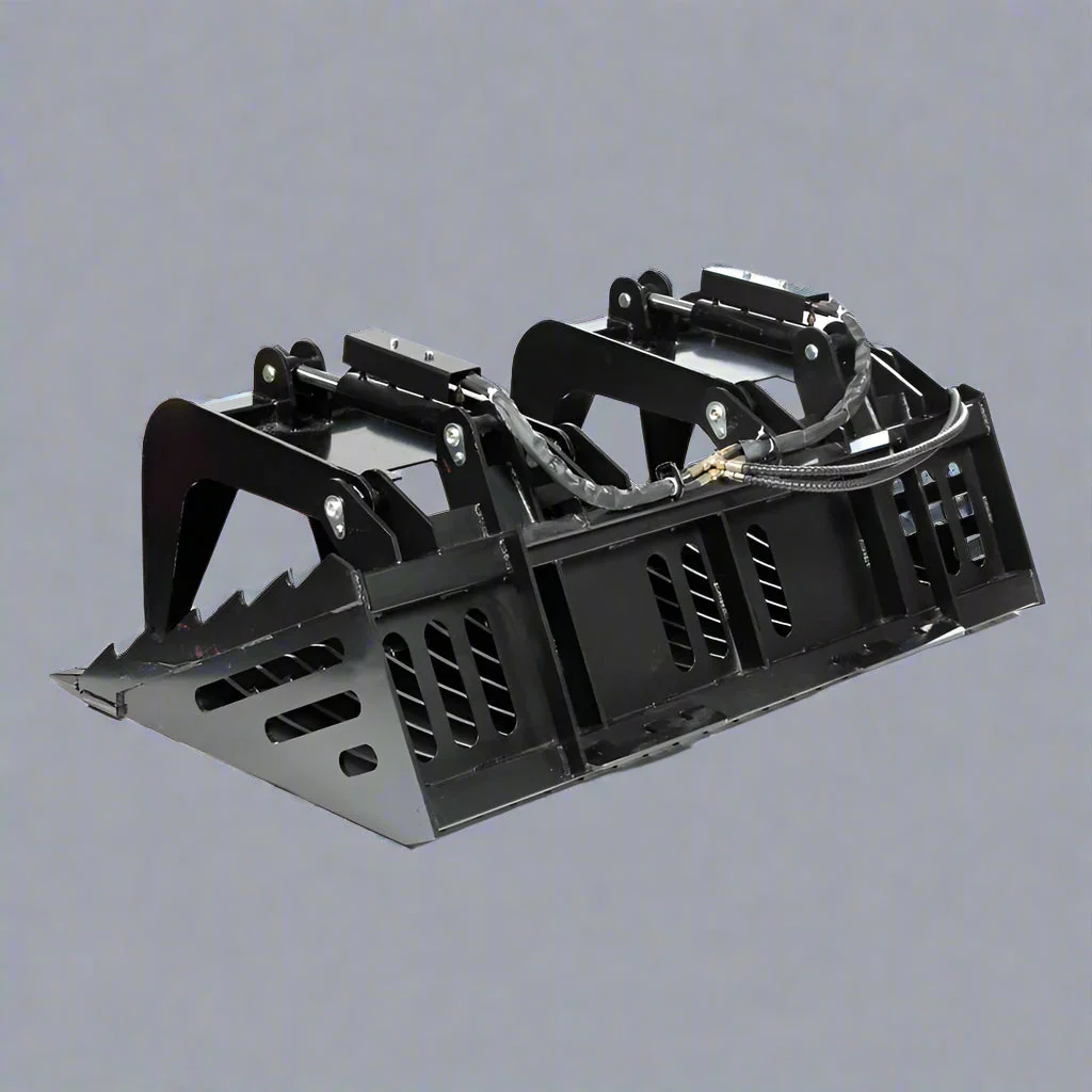 Heavy-Duty Fine Grade Skeleton Rock Bucket Grapple | Skid Steer Attachment for Precision Sorting - Image 3