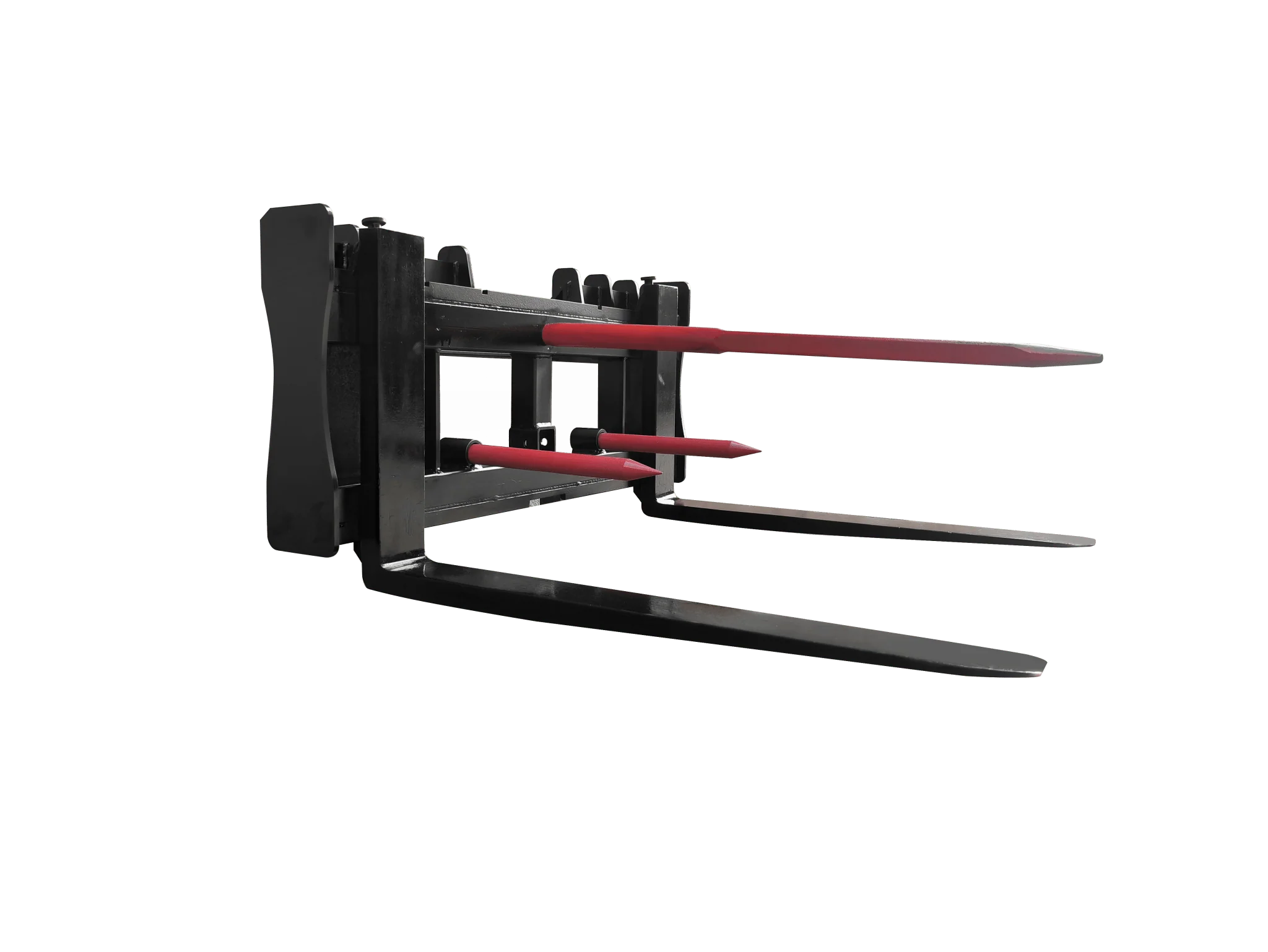 Skid Steer 42" Pallet Forks with Trailer Hitch & 49" Bale Spear – SHBS42 - Image 4
